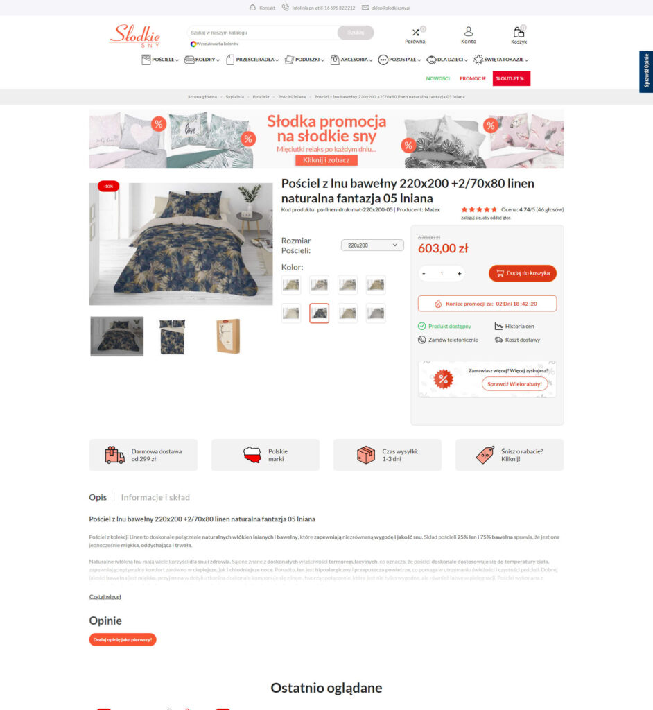 Karta produktu Słodkie Sny